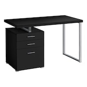 MONARCH SPECIALTIES Computer Desk, Home Office, Laptop, Left, Right Set-up, Storage Drawers, 48"L, Work, Metal, Black I 7649